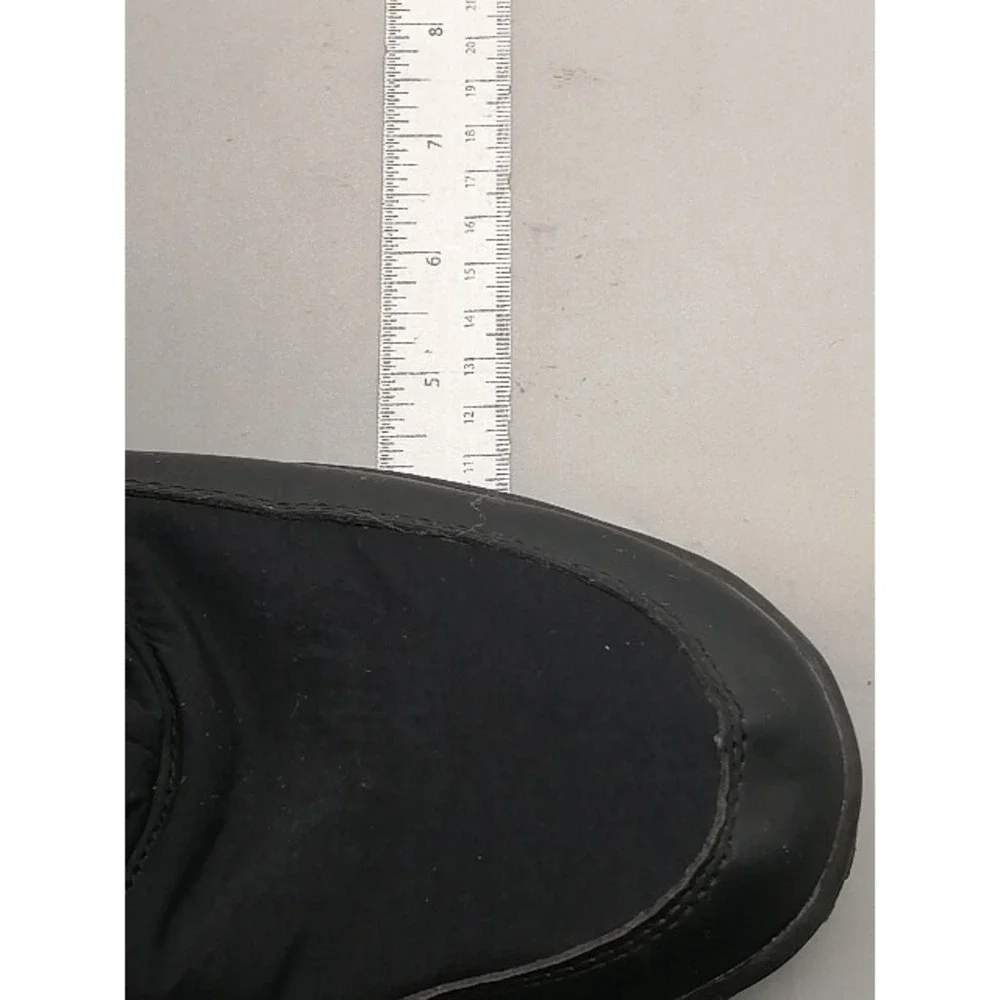 Tamarack Womens Snow Boots Black Nylon Ankle Faux Fur Lined Side Zip Buckles 8